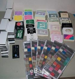 Huge Lot STAMPIN' UP Stamp Sets, Wheels, Ink Pads, Pigments, Pencils 400+