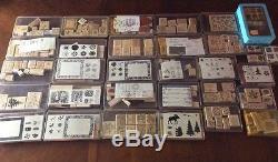 Huge Lot Stampin' Up 30 Stamp Sets Birthday Flowers Hearts Holidays Baby Borders