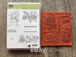 Huge Lot Stampin Up Rubber Stamp Sets, Thinlets Punches Jolly Friends Golf Men