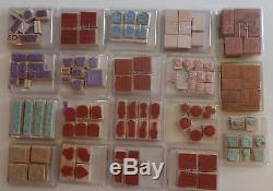 Huge Lot Stampin Up Used & New Rubber Stamps 102 Sets Wood Mount Clean Occasions