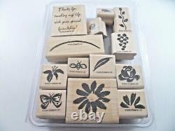 Huge Lot Stampin Up Wood Mounted Rubber Stamps 22 Sets With 169 Stamps Craft