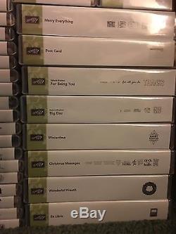 Huge Lot of 130 Stampin' UP! Clear, Photopolymer & Wood Stamp Sets-New & Retired