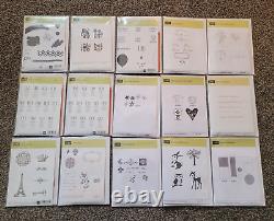 Huge Lot of 154 Stampin' Up Rubber Cling Stamp Sets NO CASES READ LISTING