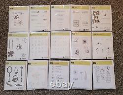 Huge Lot of 154 Stampin' Up Rubber Cling Stamp Sets NO CASES READ LISTING