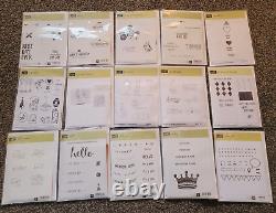 Huge Lot of 154 Stampin' Up Rubber Cling Stamp Sets NO CASES READ LISTING