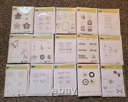 Huge Lot of 154 Stampin' Up Rubber Cling Stamp Sets NO CASES READ LISTING