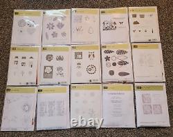 Huge Lot of 154 Stampin' Up Rubber Cling Stamp Sets NO CASES READ LISTING