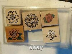 Huge Lot of 26 Retired Stampin Up Sets Assorted Wood Mount Rubber Stamps