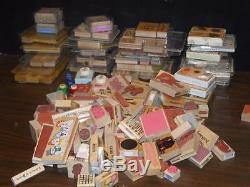Huge Lot of 300 Stampin Up & Other Rubber Stamps Sets and Punches