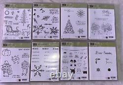 Huge Lot of 31+ Stampin' Up Sets Christmas Holiday Santa Tree Wreath Stamps