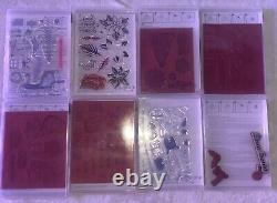 Huge Lot of 31+ Stampin' Up Sets Christmas Holiday Santa Tree Wreath Stamps