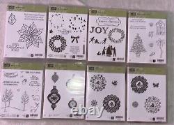 Huge Lot of 31+ Stampin' Up Sets Christmas Holiday Santa Tree Wreath Stamps