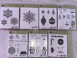 Huge Lot of 31+ Stampin' Up Sets Christmas Holiday Santa Tree Wreath Stamps