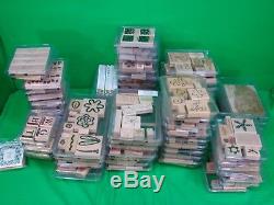 Huge Lot of 509 Stampin up Wood rubber stamps 67 sets 1999 to 2007 collection