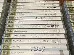 Huge Lot of 74 Retired Stampin' Up Stamp Sets For Scrap Books Cards Most New