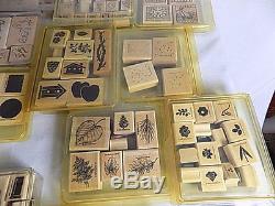 Huge Lot of 763 Stampin Up Ink Pads Loose Rubber Stamps Stamp Sets -New & Used