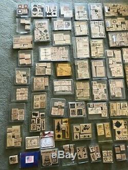 Huge Lot of 79 Stampin' Up Stamp Sets & Individual Rubber Stamps / Discontinued