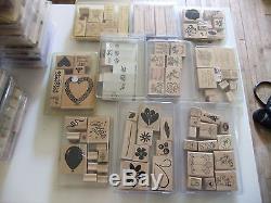 Huge Lot of 79 Stampin Up Stamp Sets Plus Singles 750+ Stamps FREE SHIPPING