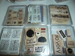 Huge Lot of Stampin Up Sets 37 Cases Plus Single Stamps Over LOT 2