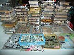Huge Lot of Stampin Up Sets 55 Cases Plus Single Stamps Over 400 Stamps