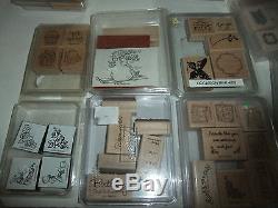 Huge Lot of Stampin Up Sets 55 Cases Plus Single Stamps Over 400 Stamps
