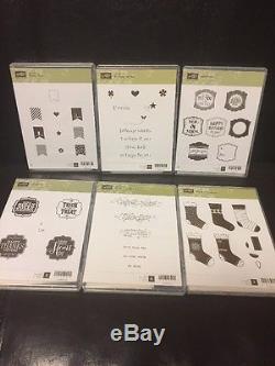 Huge Lot of Stampin' Up Stamp 30 Total Sets, 15 Mounted, 15 Unmounted