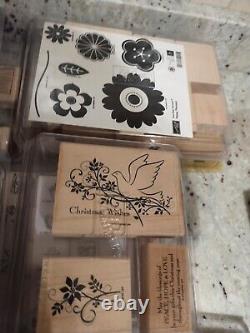 Huge Mixed Lot Of Stampin Up Stamps 150+ Stamp Collection Box Sets and Loose