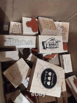 Huge Mixed Lot Of Stampin Up Stamps 150+ Stamp Collection Box Sets and Loose