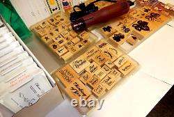 Huge Set Of Stampin' Up! & Various Crafting Scrapbook Supplies With Tool & Case