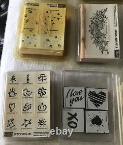 Huge Stampin' Up! 45 Wood Mount Rubber Stamp Sets Most Are 1997-99 a Few 2000-01