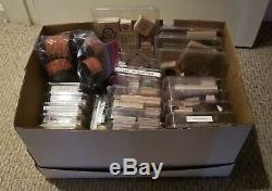 Huge Stampin' Up Lot 24 Rubber Stamp Sets + 8 Wheels + Extras! $700+ Retail