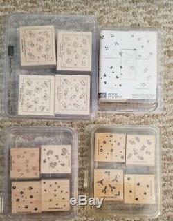 Huge Stampin' Up Lot 24 Rubber Stamp Sets + 8 Wheels + Extras! $700+ Retail