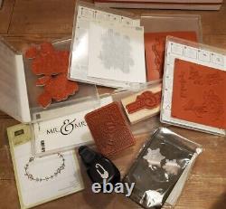 Huge Stampin Up Lot New and Used Christmas Seasons Flowers Stamp Sets Punches +