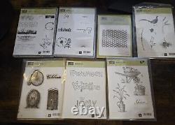 Huge Stampin Up Lot Sets Rubber And Polymer Stamps