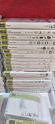 Huge Stampin Up Lot of 47 Stamp Sets Classic Stamp Alot Never Used