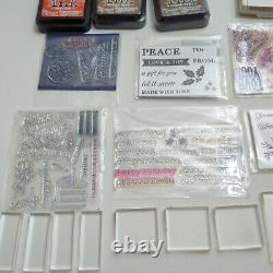 Huge Stampin Up Lot of 82 Stamp Sets Classic Stamp Dies Distress Ink Plus More