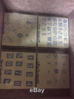 Huge Stampin' Up Retired Rubber Stamp Sets Rare Clear Mounted 100+ Cases CM