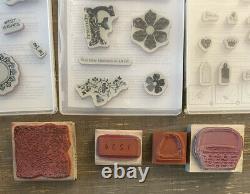Huge Stampin Up Rubber Stamp Set Mixed Lot