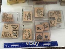 Huge Stampin Up Stamp Collection! 24 Sets Over 169 Stamps Vintage 1990's Rubber