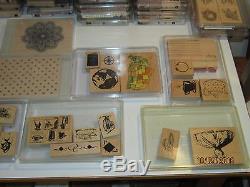 Huge Stampin Up Stamp Collection! 89 Wooden Sets Over 750 Stamps Most Retired