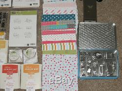 Huge Stampin Up lot Stamp sets, Ink Pads, paper and other items (some items New)