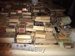 Huge Unused Mounted Rubber Stamp Lot 800+ Stampin Up & More, Many Sets, Retired