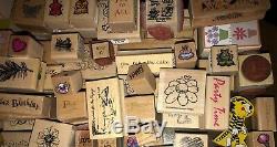 Huge Unused Mounted Rubber Stamp Lot 800+ Stampin Up & More, Many Sets, Retired