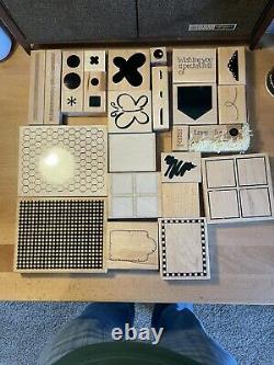 Huge lot 300+ Crafting Christmas Holidays RUBBER LOT Wood Mounted Stamp Set