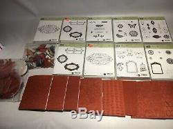 Huge lot of 24 retired Stampin' Up stamp sets and extras for scrap booking cards