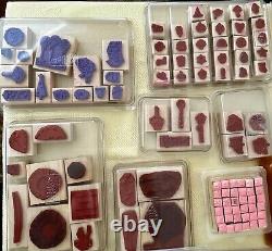 Huge lot of 37 retired stamp sets (new and gently used) incl Stampin Up