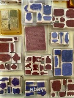 Huge lot of 37 retired stamp sets (new and gently used) incl Stampin Up