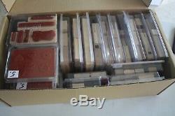 Huge lot of 435 Stampin' Up! Stamp Sets, 68 Wheels, Light Table +accessories