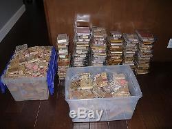 Huge lot of STAMPIN UP & Other RUBBER STAMPS 108 sets + 680 loose 150lbs