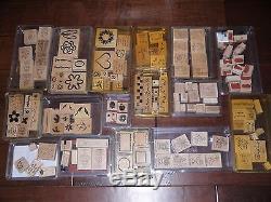 Huge lot of STAMPIN UP & Other RUBBER STAMPS 108 sets + 680 loose 150lbs